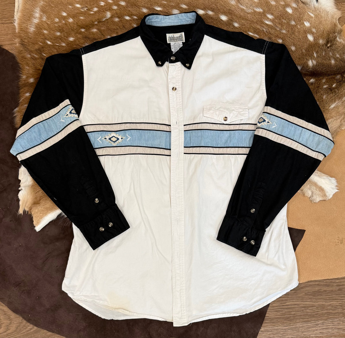 Express Rider white and blue Aztec XL