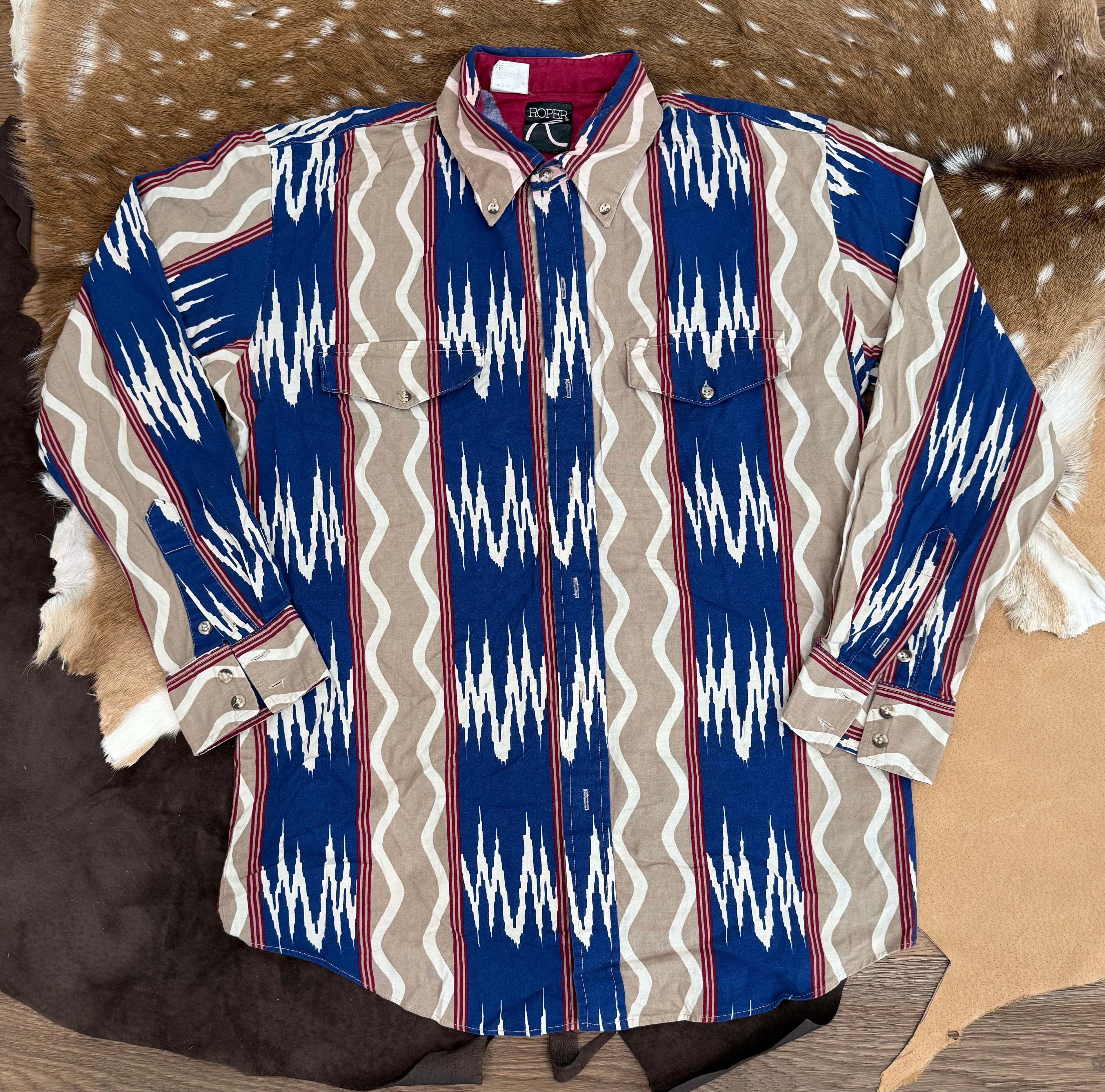 Roper Blue and Brown M