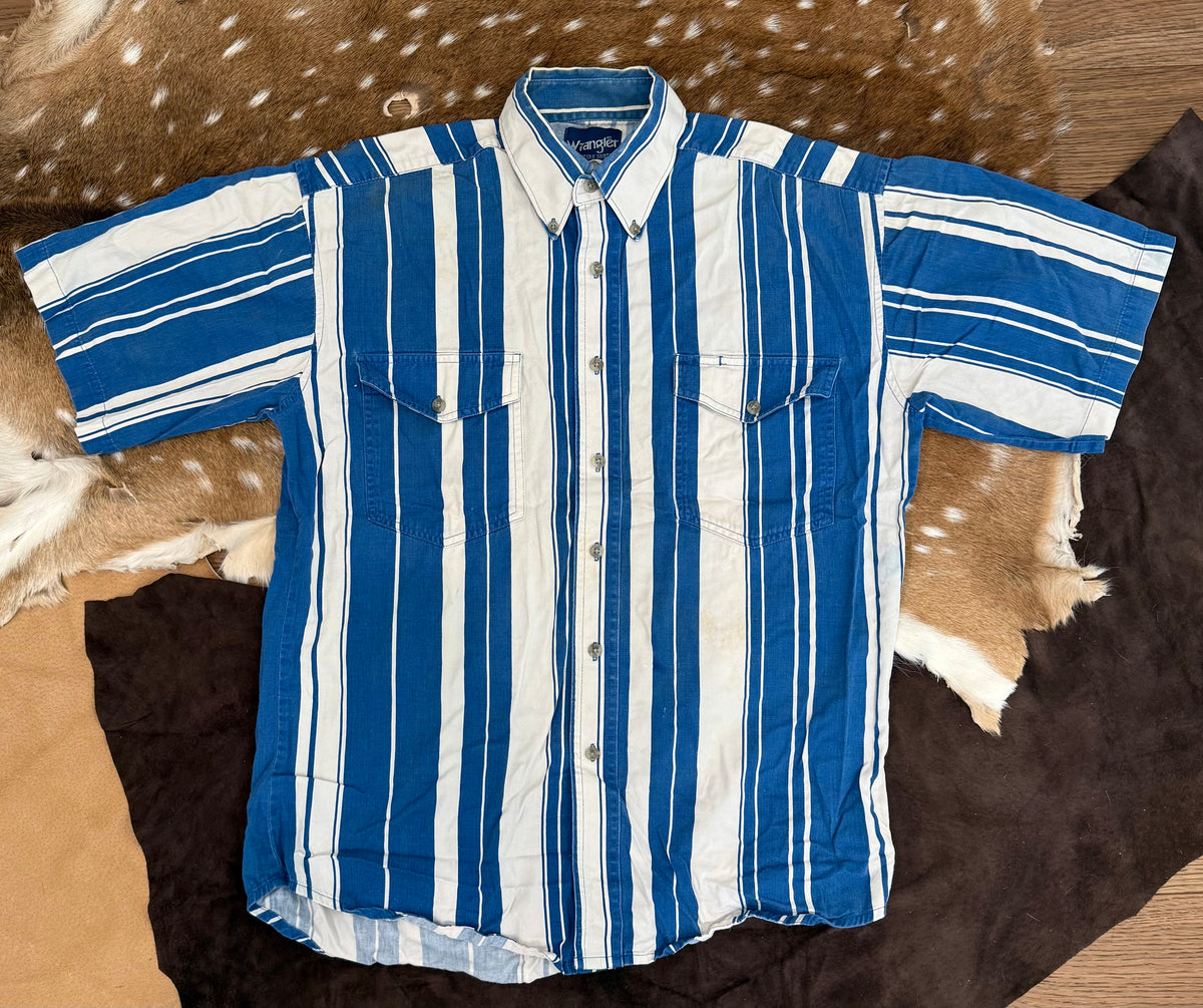 Wrangler Blue and White M