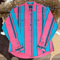 Wrangler Brushpopper Pink and Turquoise 18 x 38