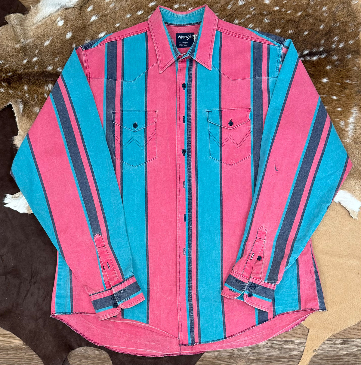 Wrangler Brushpopper Pink and Turquoise 18 x 38