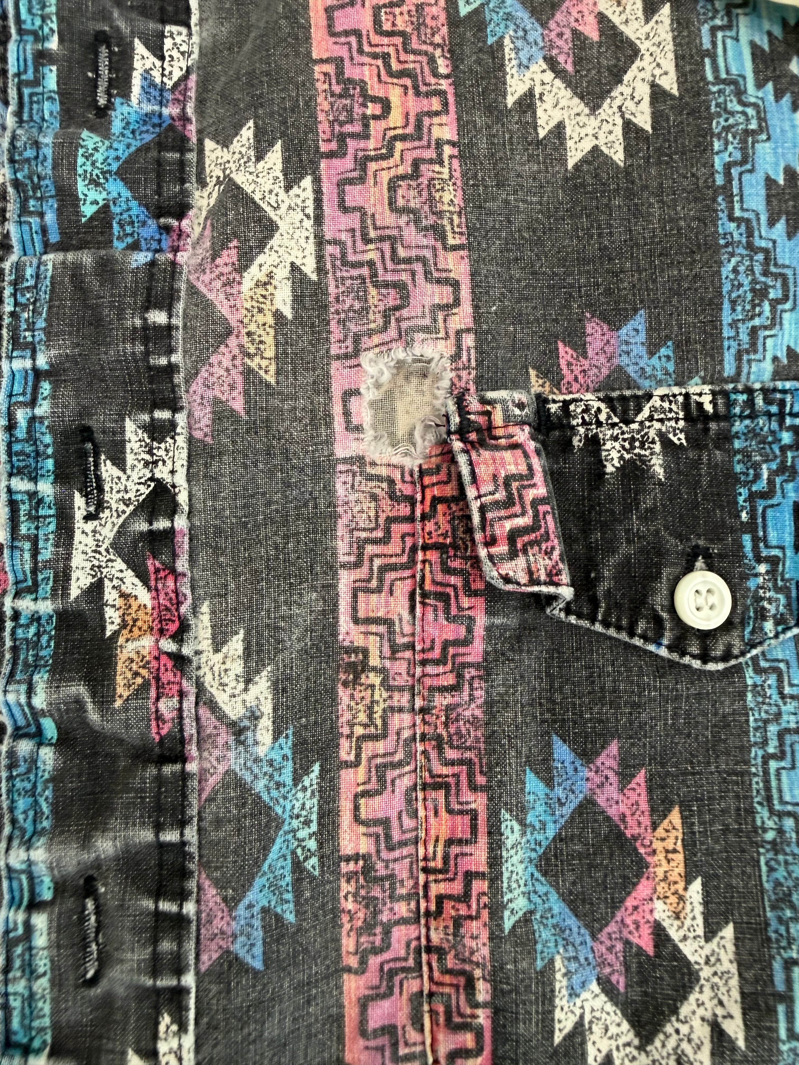 Wrangler Blue Aztec L