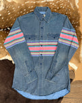 Wrangler Brushpopper Blue and Sunrise 15 1/2 -34