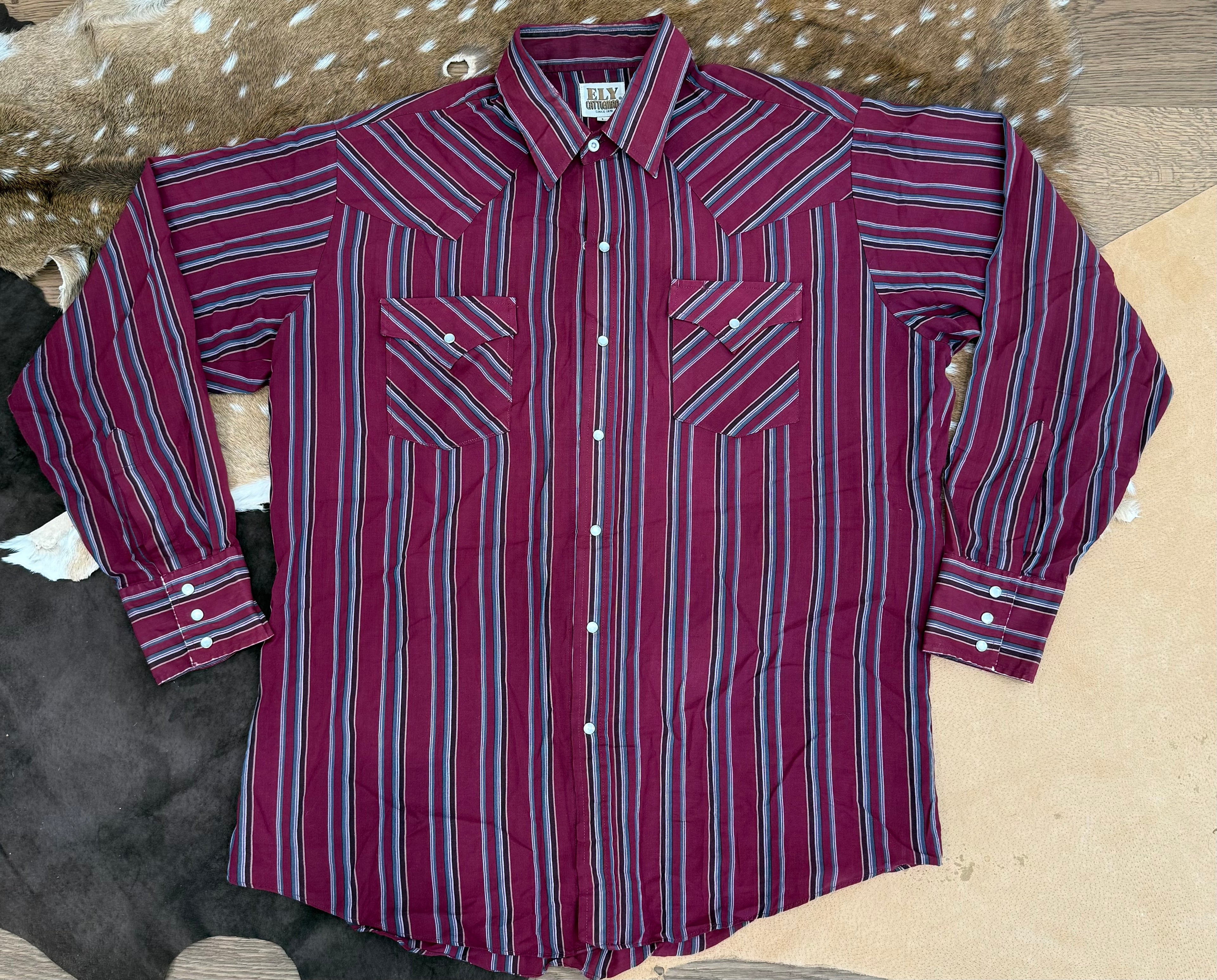 Ely Plains Maroon and Turquoise L