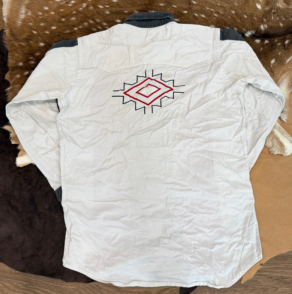 Mid-West Garment Red Aztec L