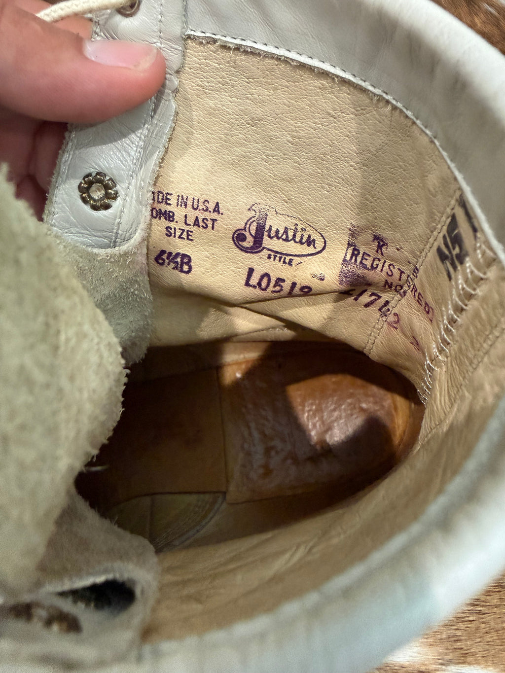 Justin Lace Ropers Size 6 1/2