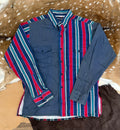 Wrangler Cowboy Cut Navy and Neon M