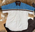 Ely Plains Denim and White L