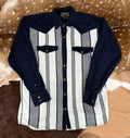 Spindle River Navy and White M