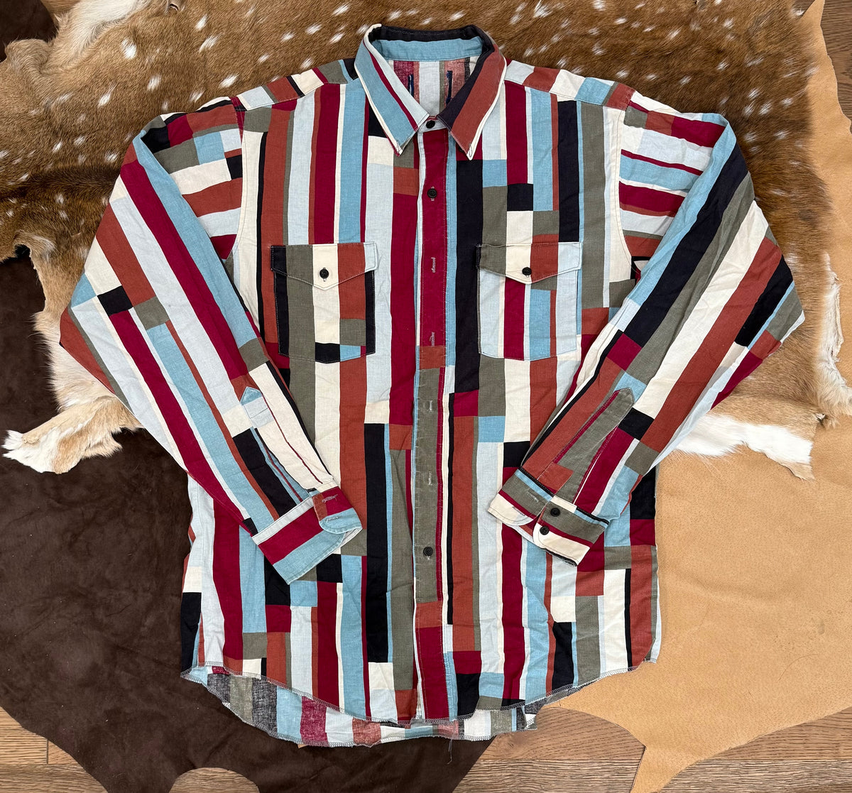 Wrangler Multicolor maroon XL loose