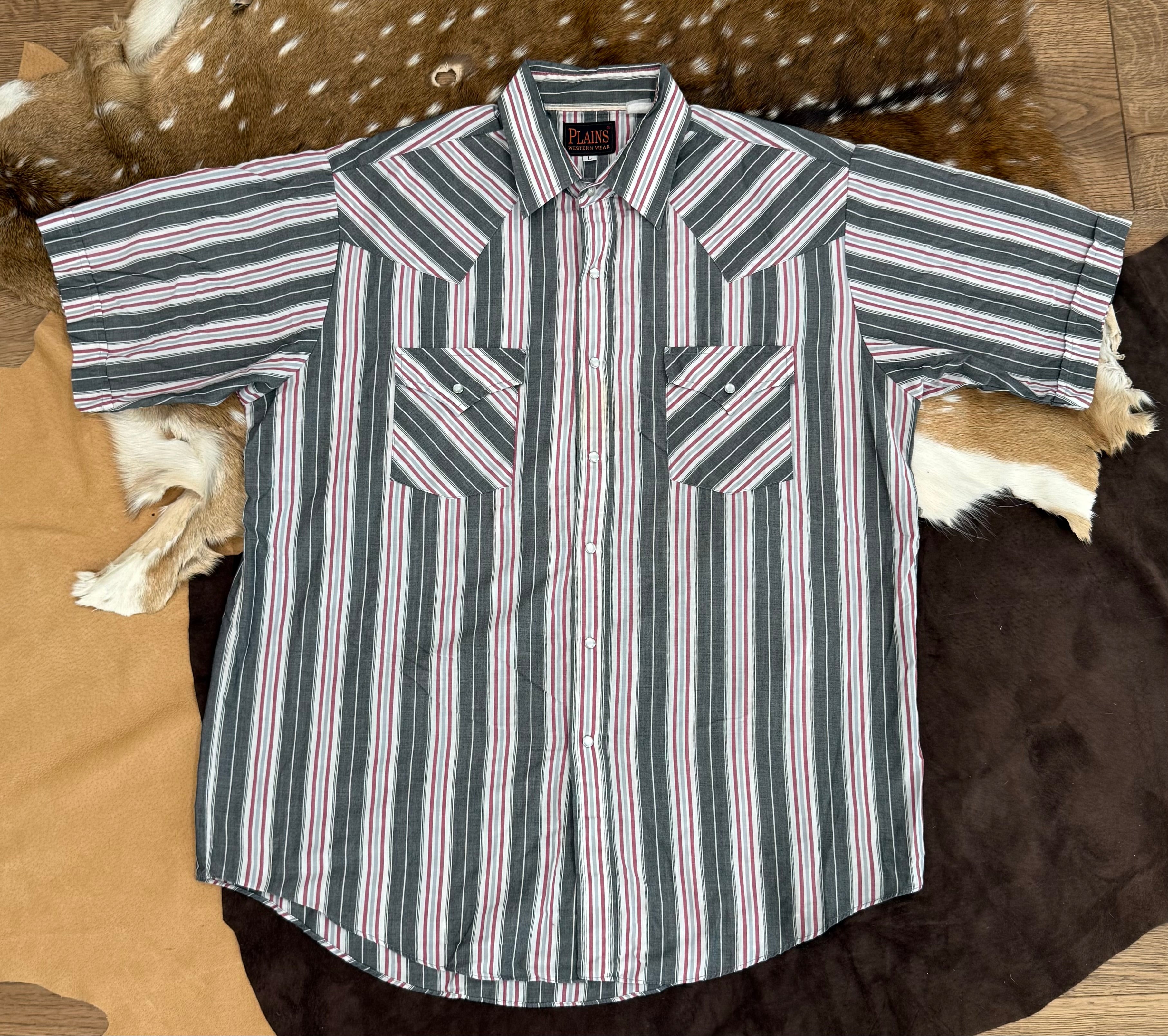 Ely Plains Grey and Maroon L