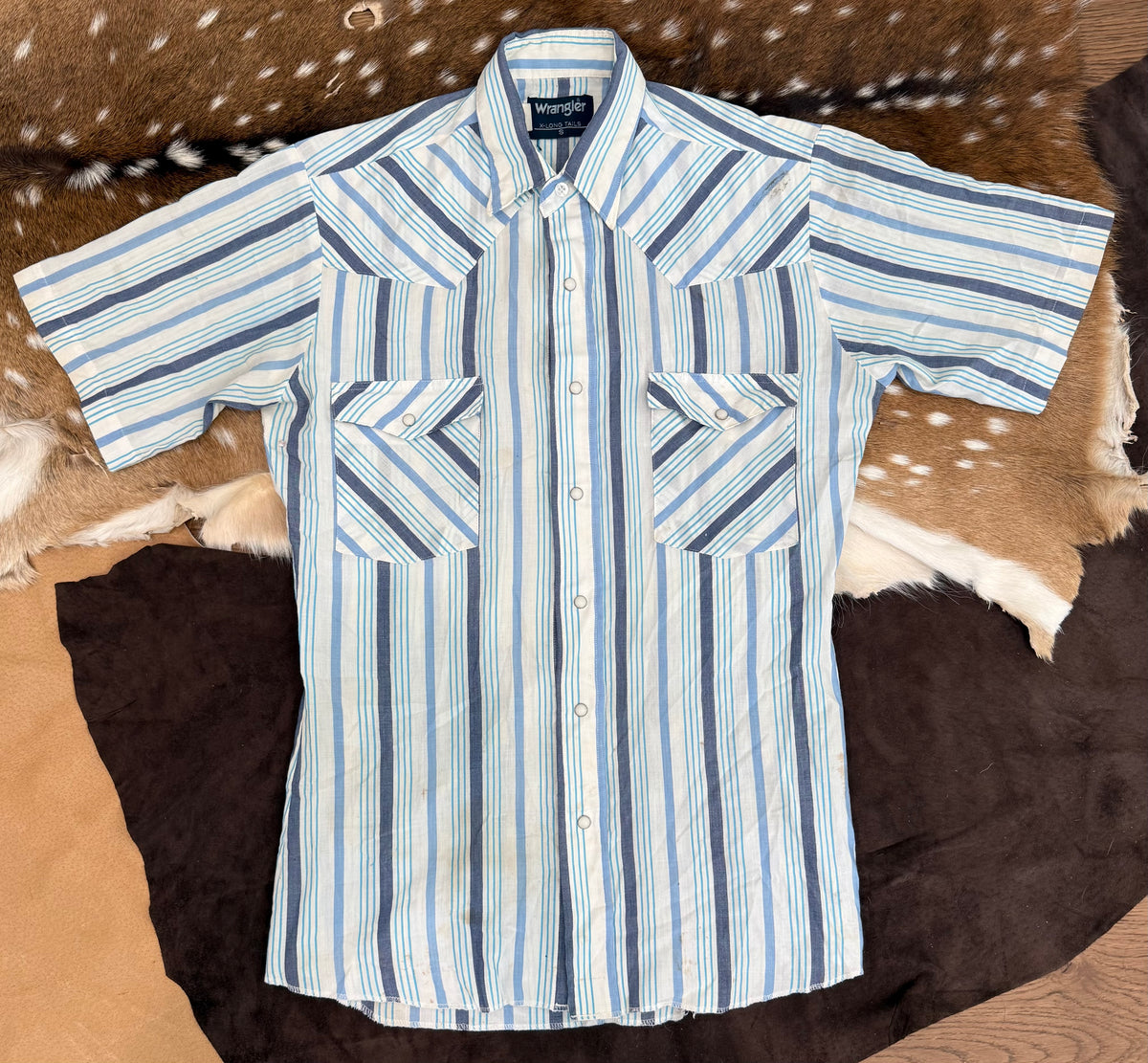 Wrangler White and Turquoise S slim
