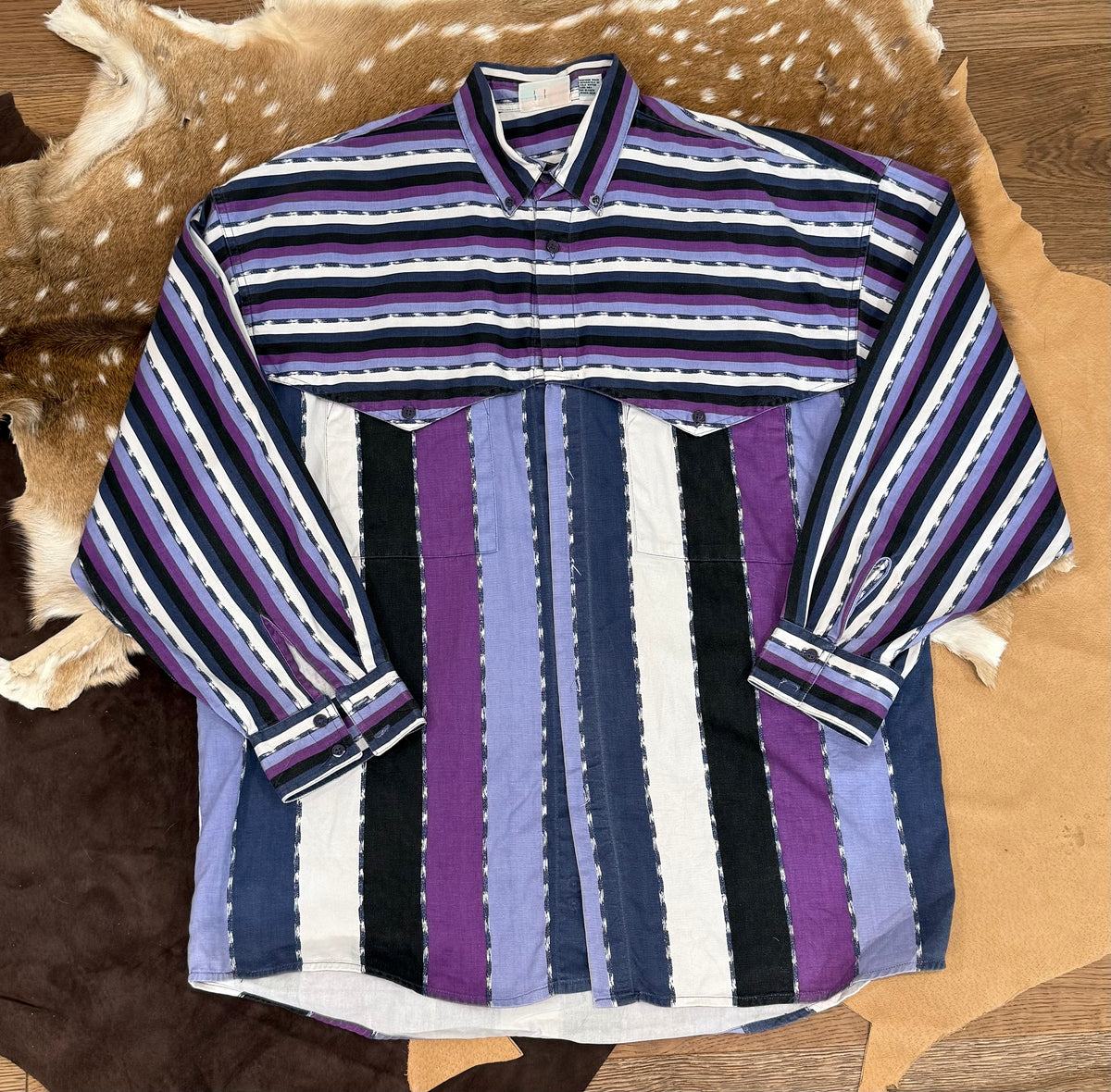 Cowboy Classics Purple and Black XL