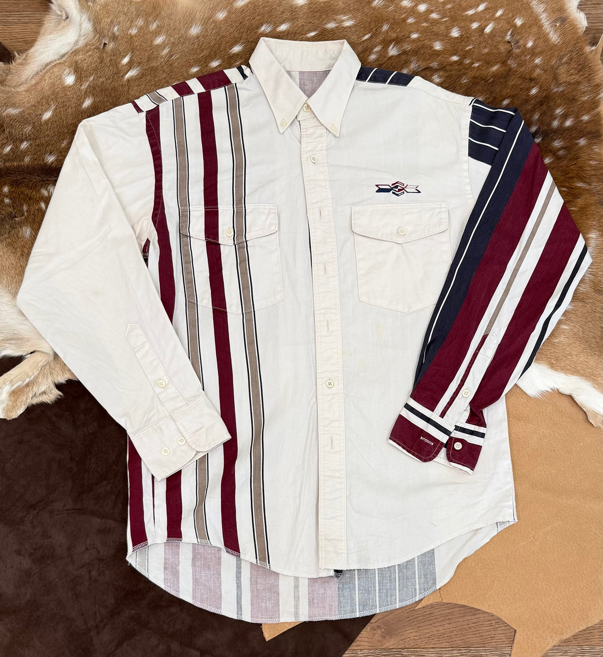 Unknown White and Maroon Aztec L