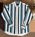 Wrangler Brushpopper Pearl-snap Green and White XL/2XL